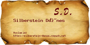 Silberstein Dénes névjegykártya